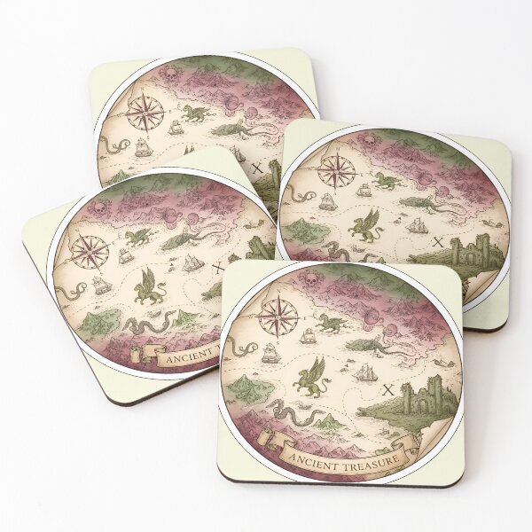 Item preview, Ancient Treasure Map - Fantasy World Cartography designed and sold by LeoLabs.
