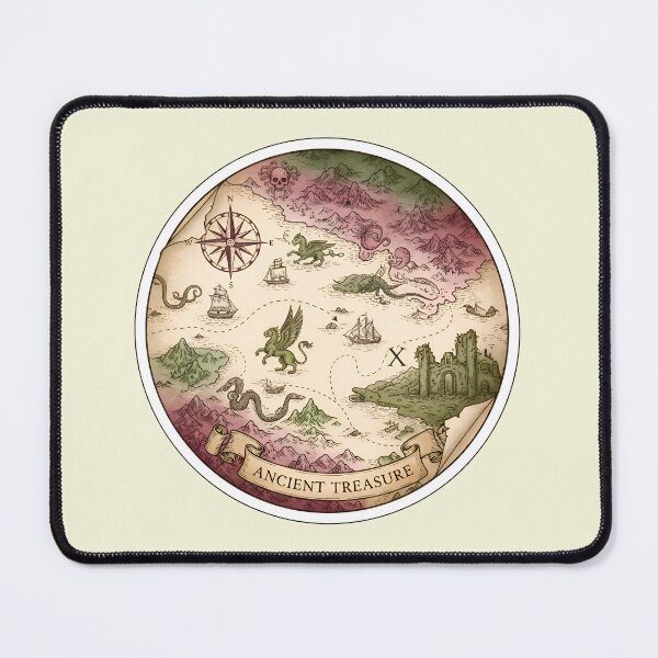 Item preview, Ancient Treasure Map - Fantasy World Cartography designed and sold by LeoLabs.