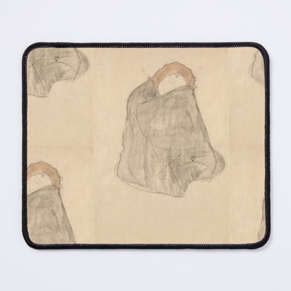 Item preview, Zusammengekauert Sitzende Frau by Gustav Klimt: Minimalist Vienna Secession Poster designed and sold by artofuniverse.