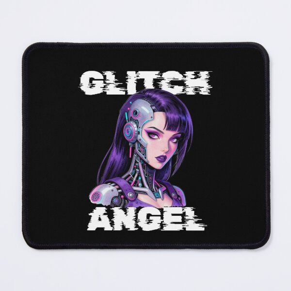 Item preview, Glitch Angel Cyberpunk Waifu - Purple Neon Glitch designed and sold by StudioAkuma.