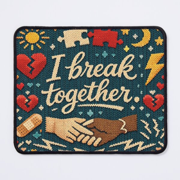 Item preview, Funny Denglisch saying I break together knitting design designed and sold by Mauswohn.