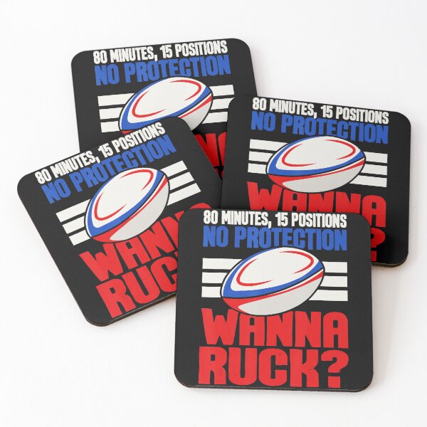 Item preview, 80 Minutes, 15 Positions No Protection Rugby Humor Bold Typography designed and sold by GabrieSketcham.