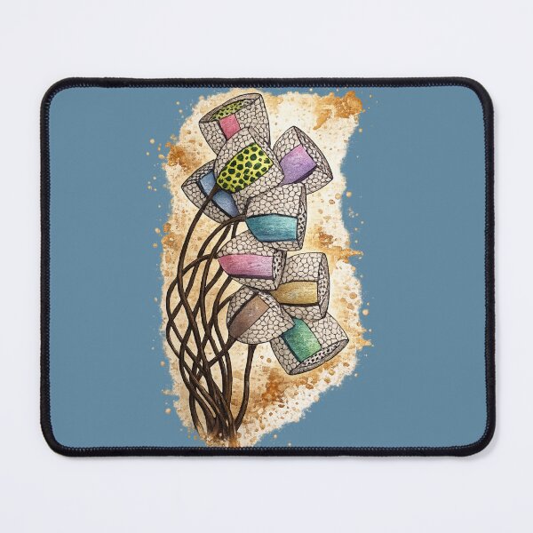 Item preview, Abstract Floral Illustration with coffee Splash – Colorful 3D Ink Art designed and sold by NB-Artmagic.