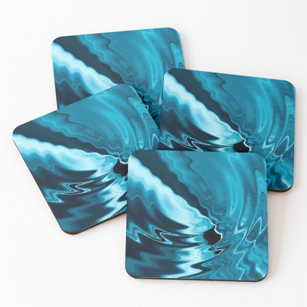 Item preview, Turquoise Abstract Ripple Effect  designed and sold by KiwiArtistDK.