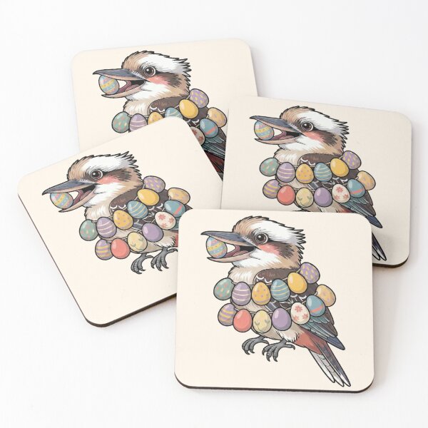 Item preview, Laughing Kookaburra Wrapped in Easter Eggs - Australian Native Bird designed and sold by Wennebabs.