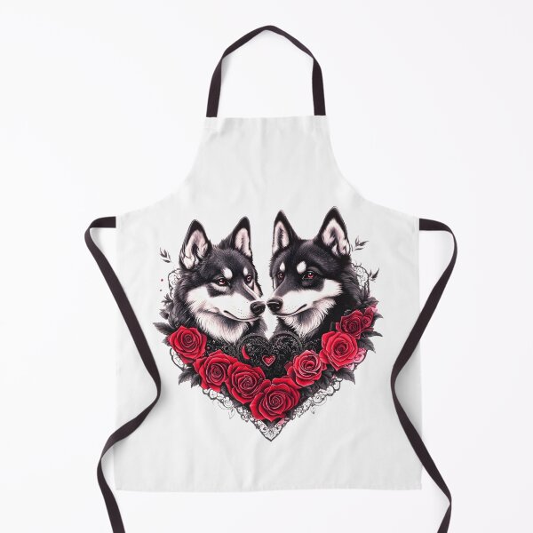 Item preview, Gothic Wolves, Red Roses, With Black Lace Heart designed and sold by DEC02.
