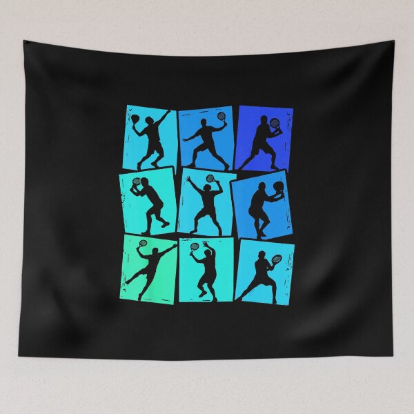 Item preview, Padel Player Silhouette Sport Grid  designed and sold by WayTBeenkenArt.