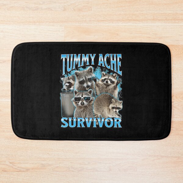 Item preview, TUMMY ACHE SURVIVOR Raccoon Meme Bootleg 90s Graphic designed and sold by tadmercado.
