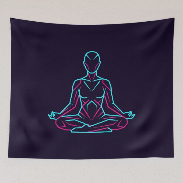 Item preview, Neon Nirvana Cyberpunk Yoga Zen designed and sold by MarCinu Art.