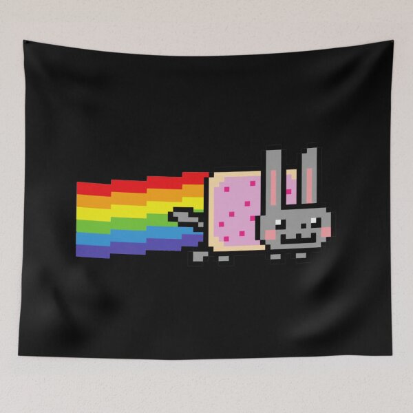 Item preview, Pixel Rainbow Rabbit Retro 8 Bit Flying Bunny designed and sold by JEFDodsonArt.