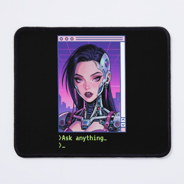 Item preview, Grid Goddess Cyberpunk Waifu - Neon Browser Frame designed and sold by StudioAkuma.