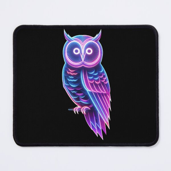 Item preview, Neon Glow Cyberpunk Owl Luminous | Futuristic Neon Art designed and sold by ExploreAura Studio.