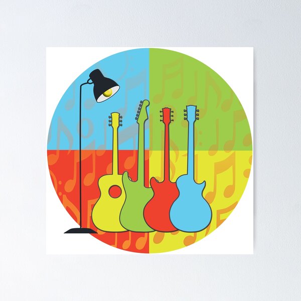 Item preview, Guitars Pop-Art designed and sold by onboarddesigns.
