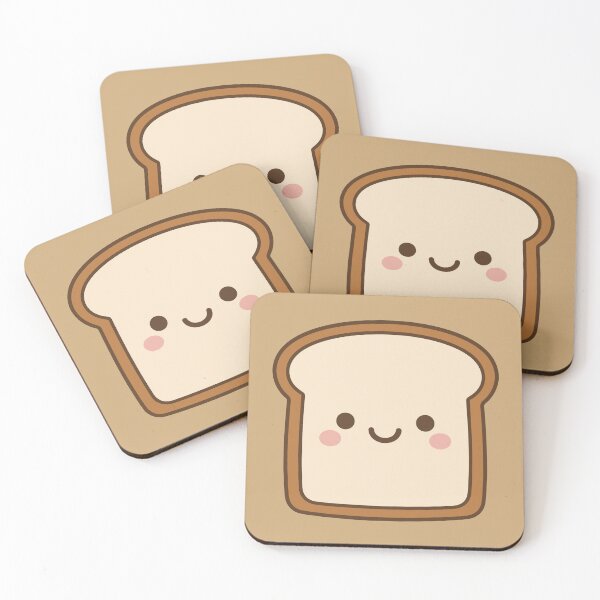 Item preview, Tostada Kawaii – Ilustración de un pan feliz y tierno designed and sold by witwhimsystudios.