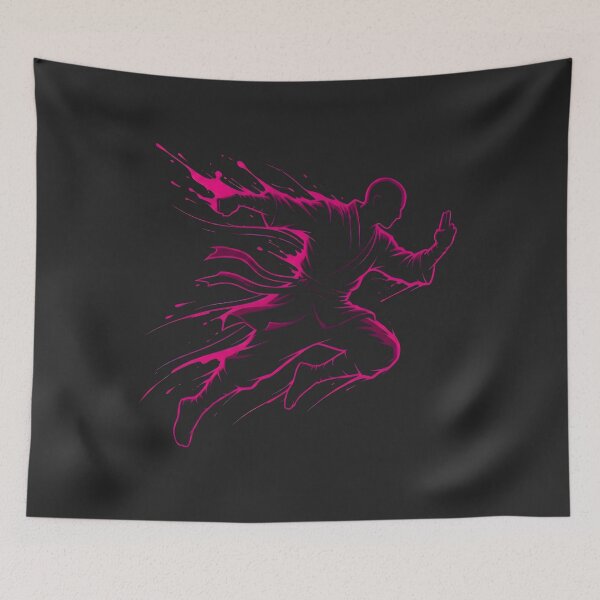 Item preview, Neon Cyberpunk Shaolin Monk Martial Arts designed and sold by MarCinu Art.