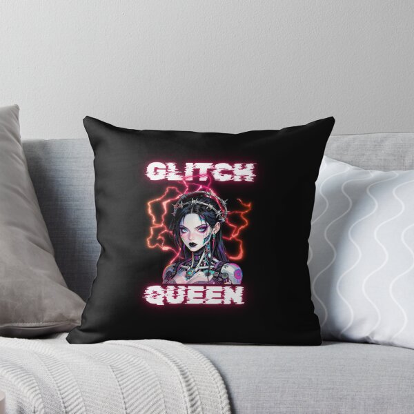 Item preview, Glitch Queen Cyberpunk Waifu - Neon Glitch designed and sold by StudioAkuma.