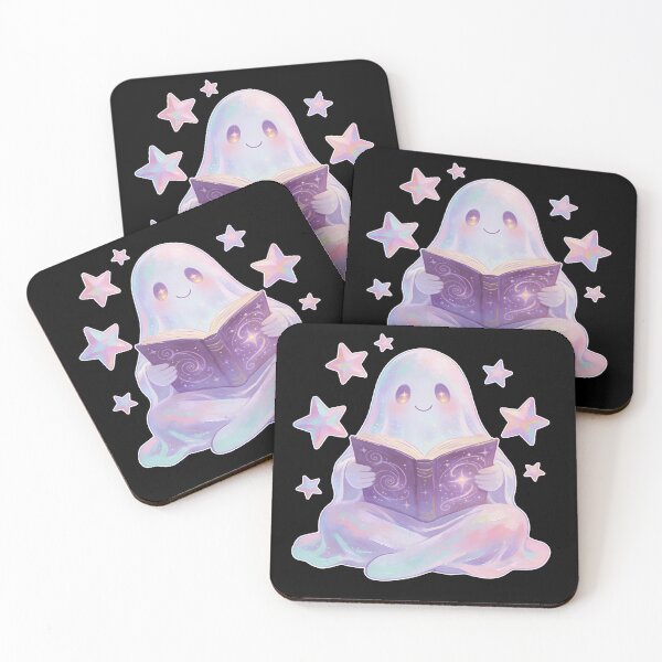 Item preview, Cozy Ghost Reading a Magic Book – Cute Pastel Fantasy Illustration for Book Lovers designed and sold by cr6zym1nd.