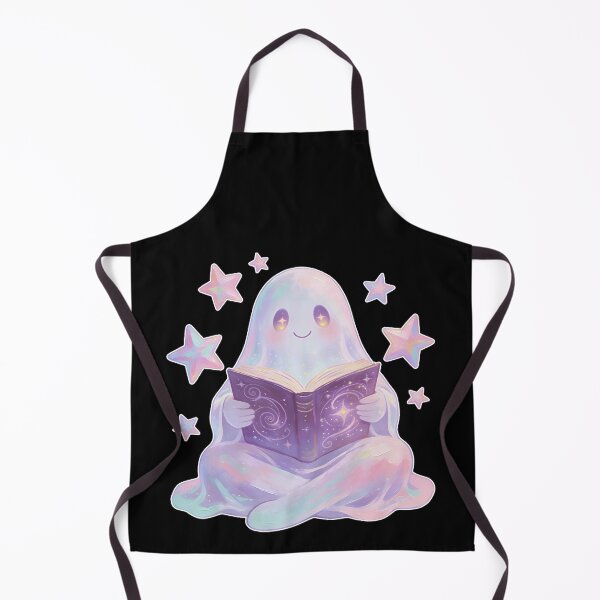 Item preview, Cozy Ghost Reading a Magic Book – Cute Pastel Fantasy Illustration for Book Lovers designed and sold by cr6zym1nd.