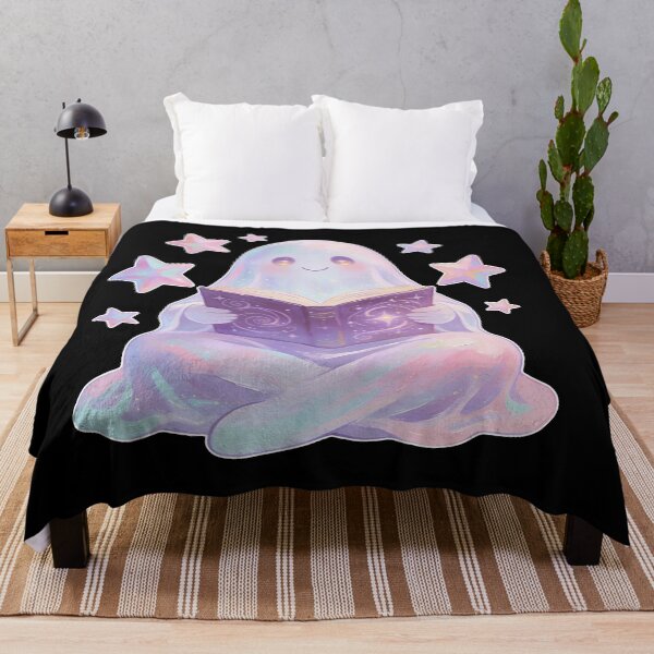Item preview, Cozy Ghost Reading a Magic Book – Cute Pastel Fantasy Illustration for Book Lovers designed and sold by cr6zym1nd.