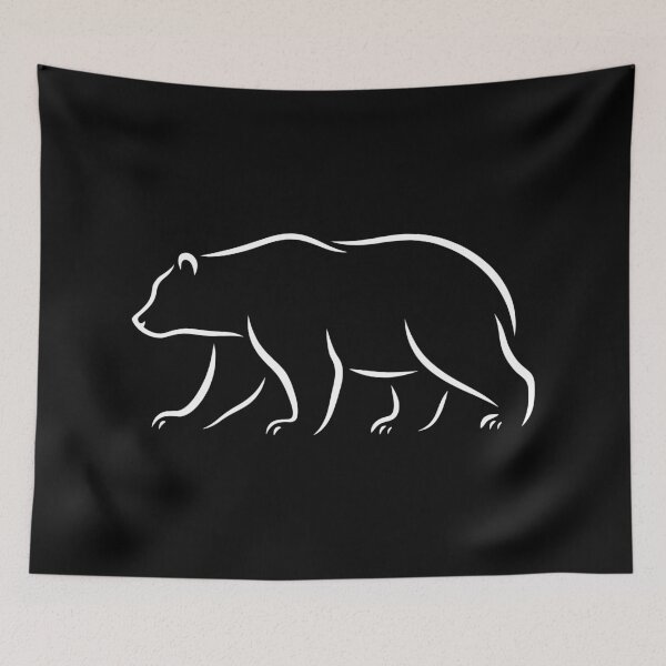 Item preview, Minimalist Bear Silhouette – Nordic Wildlife Line Art Design designed and sold by OverNickles194.