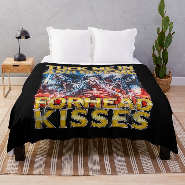 Item preview, TUCK ME IN AND GIVE ME FOREHEAD KISSES Dark Humor Gothic Illustration designed and sold by tadmercado.