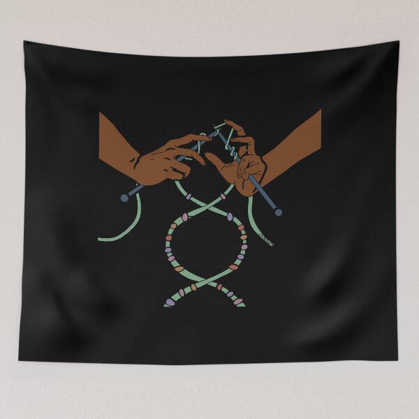 Item preview, Knitting DNA Helix Illustration designed and sold by quuunoyfdtl73.