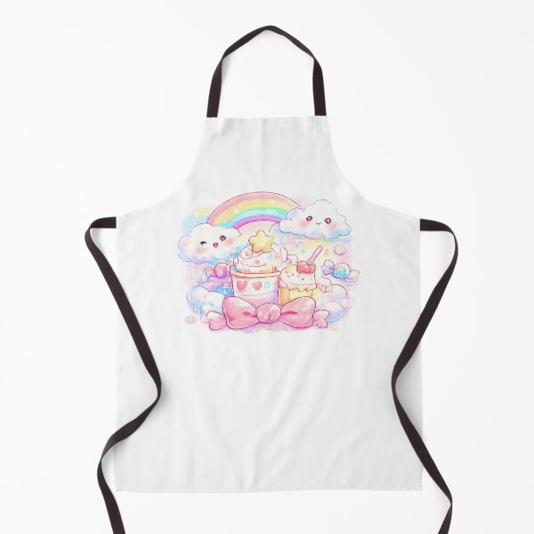 Item preview, Kawaii Rainbow Clouds Cafe – Cute Pastel Drinks & Dessert Illustration designed and sold by Kallandra.