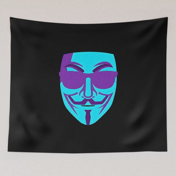 Item preview, Neon Cyberpunk Hacker Mask Glitch Icon designed and sold by MarCinu Art.