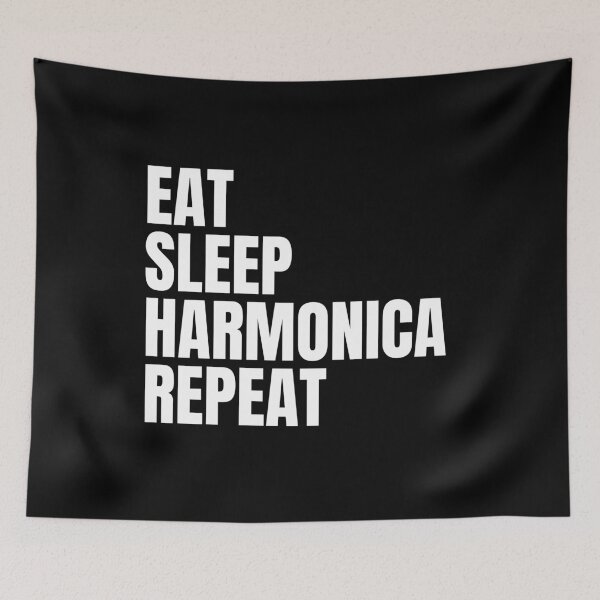Item preview, eat sleep harmonica repeat designed and sold by sydney-syder.