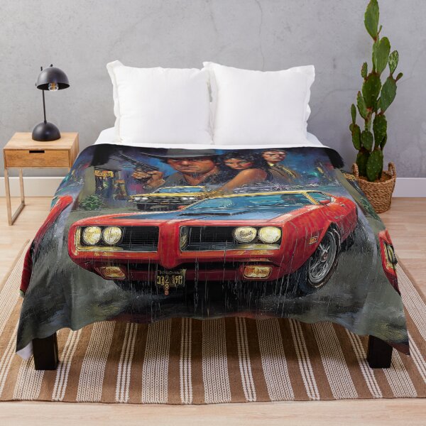 Item preview, Red Muscle Car Vintage Poster Art designed and sold by Piotrek0001.
