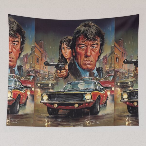 Item preview, Man and Woman Driving Red Car Fast designed and sold by Piotrek0001.