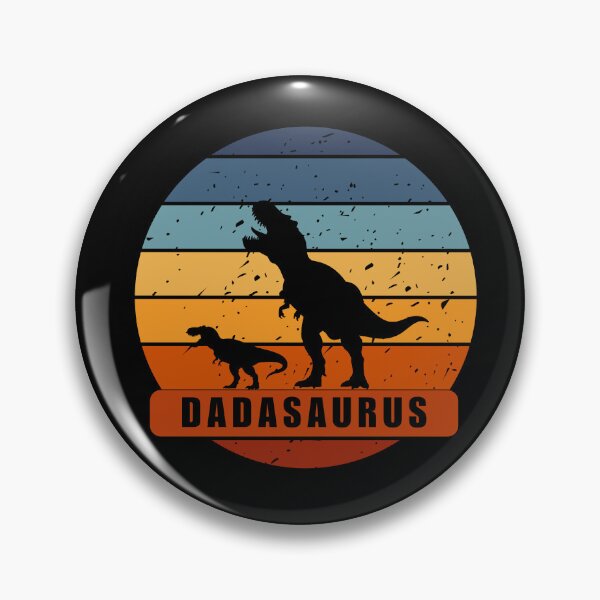 Item preview, Dadasaurus Retro Dinosaur Dad Silhouette T-Shirt designed and sold by FestivityFinds.