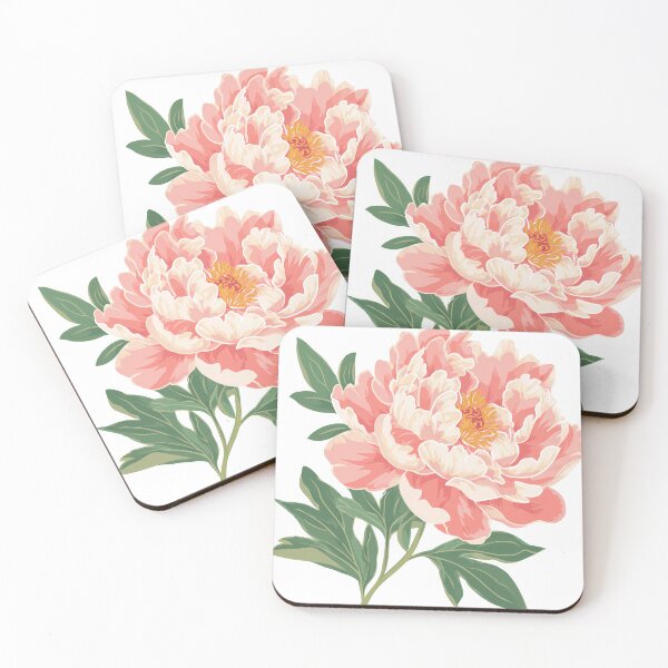 Artikelvorschau, Pfingstrosen-Illustration – Elegante florale botanische Kunst entworfen und verkauft von BobaBunny76.