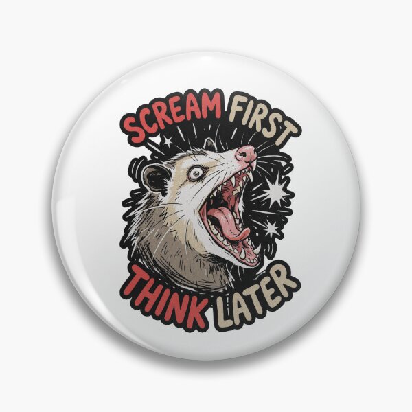 Item preview, Scream First Think Later Opossum designed and sold by AdyKurniawan.