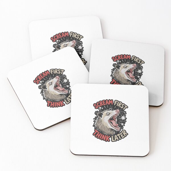 Item preview, Scream First Think Later Opossum designed and sold by AdyKurniawan.