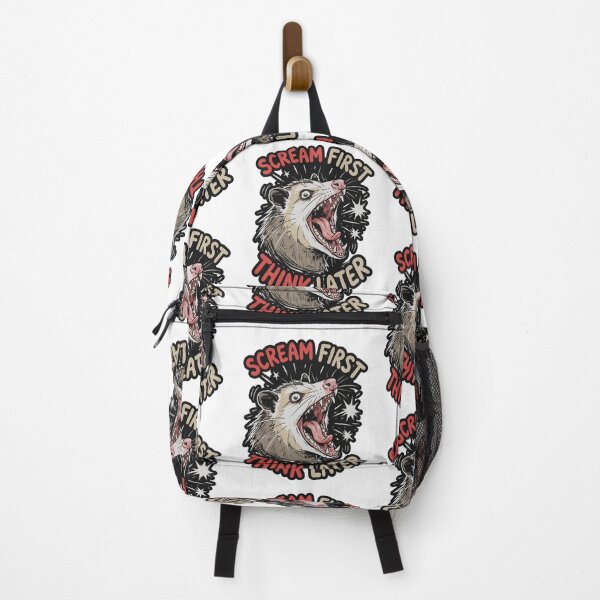 Item preview, Scream First Think Later Opossum designed and sold by AdyKurniawan.