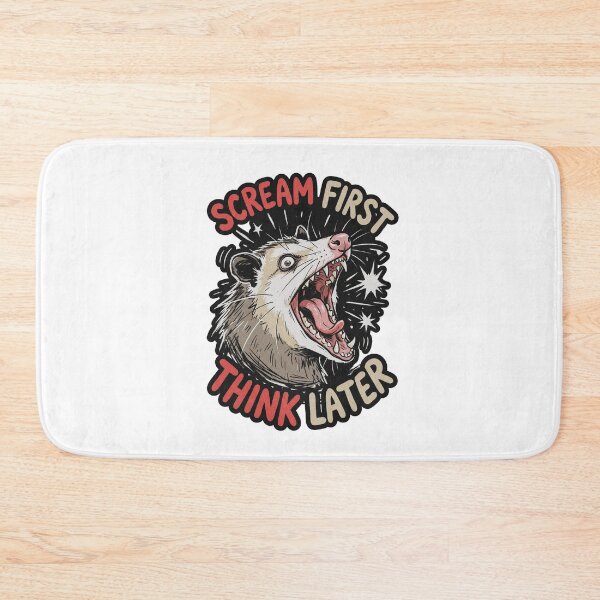 Item preview, Scream First Think Later Opossum designed and sold by AdyKurniawan.