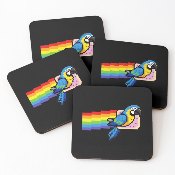 Item preview, Pixel Rainbow Bird Retro 8 Bit Flying Parrot  designed and sold by JEFDodsonArt.