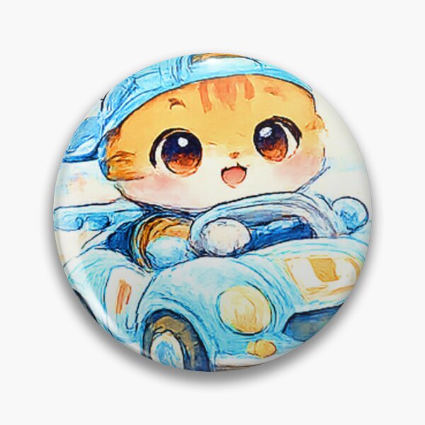 Item preview, Kawaii cat in a car – Cute pastel race car design in watercolor style designed and sold by Kallandra.