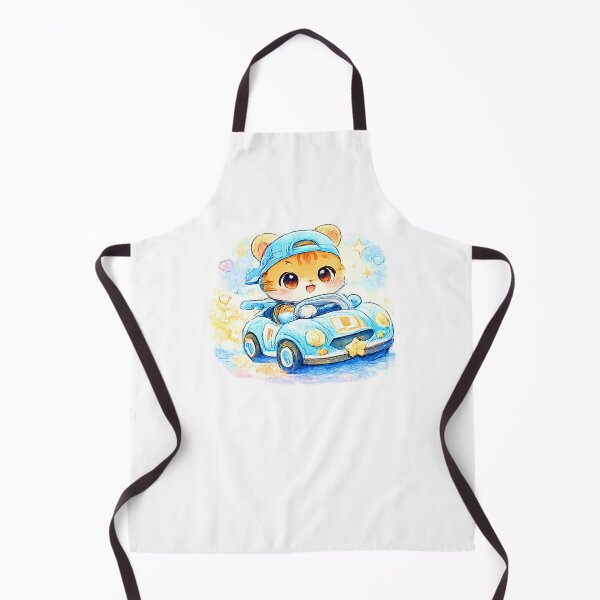 Item preview, Kawaii cat in a car – Cute pastel race car design in watercolor style designed and sold by Kallandra.