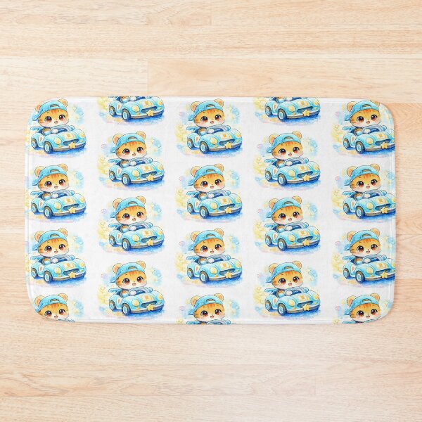 Item preview, Kawaii cat in a car – Cute pastel race car design in watercolor style designed and sold by Kallandra.