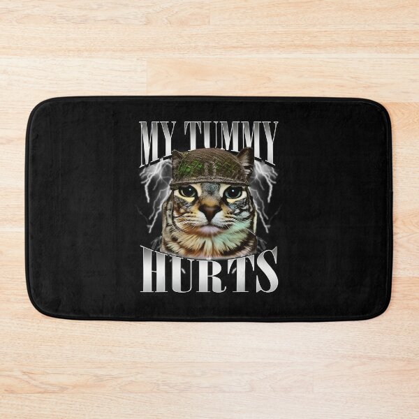 Item preview, MY TUMMY HURTS Funny Cat Meme Emotional Humor  designed and sold by tadmercado.