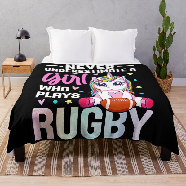 Item preview, Never Underestimate A Girl Who Plays Rugby Female Rugby Player designed and sold by GabrieSketcham.