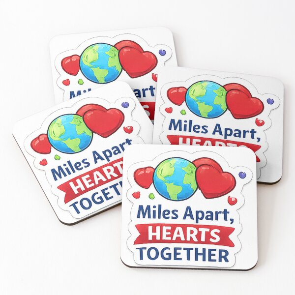 Item preview, Miles Apart Hearts Together – Long Distance Love Sticker | LDR Couple Romantic Gift designed and sold by AestheticLoveArt.