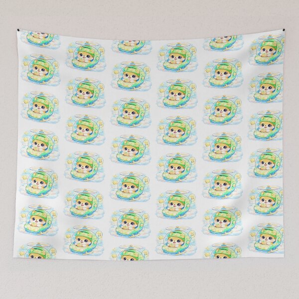 Item preview, Kawaii Helicopter Bear – Cute Pastel Helicopter Design on Clouds designed and sold by Kallandra.