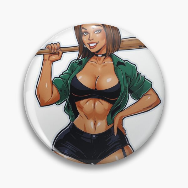 Item preview, Strong Pin-Up Girl with Baseball Bat designed and sold by AnimeCraftLab.