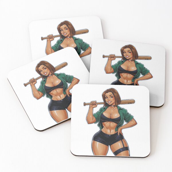 Item preview, Strong Pin-Up Girl with Baseball Bat designed and sold by AnimeCraftLab.