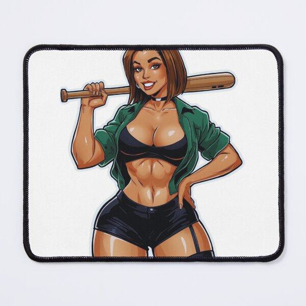 Item preview, Strong Pin-Up Girl with Baseball Bat designed and sold by AnimeCraftLab.