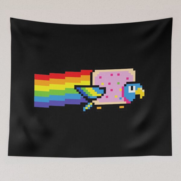 Item preview, Pixel Rainbow Flying Bird Pixel Art Retro Style designed and sold by JEFDodsonArt.