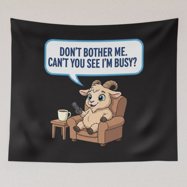 Item preview, Funny Busy Goat - Don't Bother Me I'm Watching TV designed and sold by RS-Globalist-.